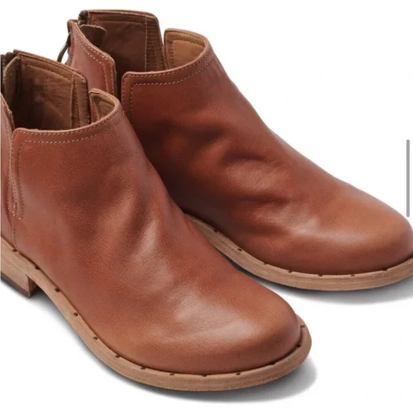 New Beek Leather Falcon Ankle Booties Cognac Brown - Picture 8 of 12